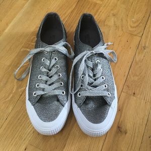 Mossimo Supply Co Gray Shimmer/Glitter sneakers